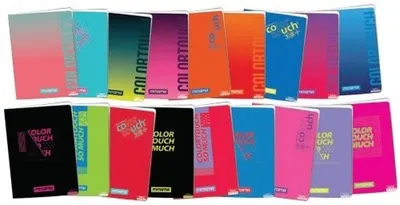 Carnet Mitama Color Touch - A4, rânduri largi, 52+2 coli, sortiment