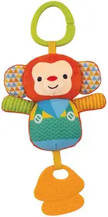 Jucărie zornăitoare de pluș WinFun - Maimuță cu perie