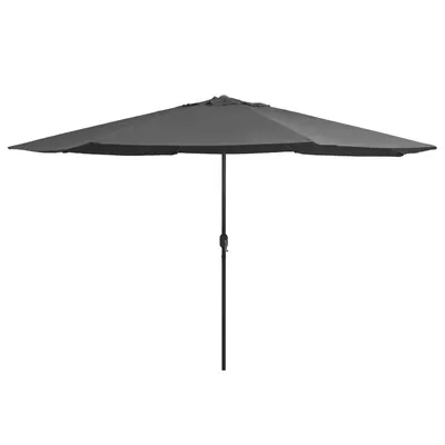 Gossi umbrela de soare de gradina, stalp metalic, antracit, 390 cm