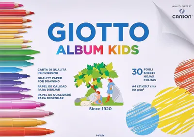 Caiet de schițe Giotto Album Kids - A4, 30 coli