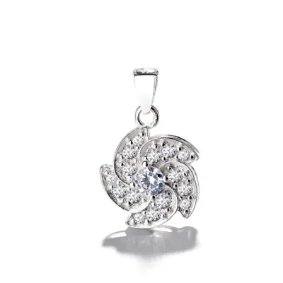 Pandantiv argint 925, JW1307, model floare, placat cu rodiu