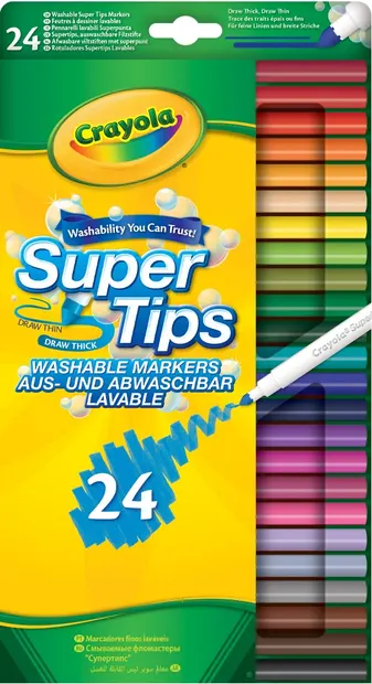 FluMASTERI Crayola Super Tips - 24 culori