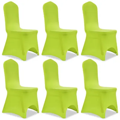vidaXL Husă de scaun elastică, 6 buc., verde