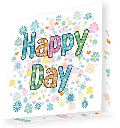 Tablou Diamond Box – Happy Day, 22 x 22 cm