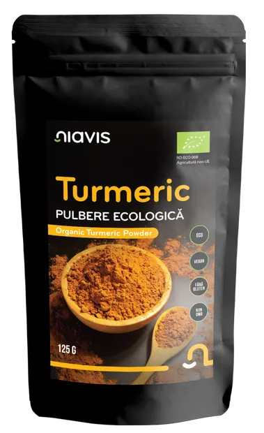 Turmeric Pulbere ecologica, 125g, Niavis