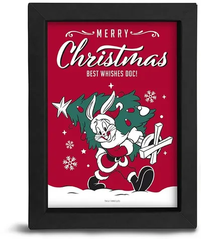 Afiș înrămat The Good Gift Animation: Looney Tunes - Crăciun Fericit