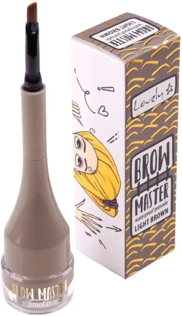 Lovely - Creion de Sprâncene rezistent la apă, cu Perie, Light Brown, 2.5 g
