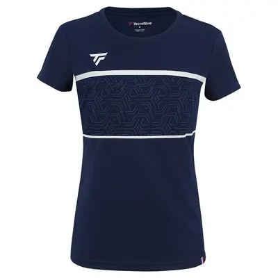 Tricou sport 22wstrma cu mânecă scurtă bleumarin damă