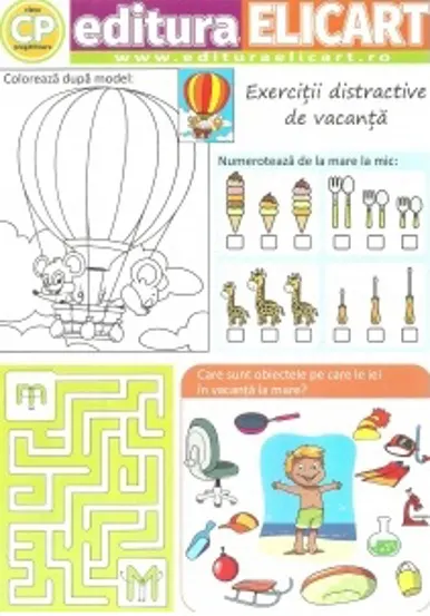 Tablă de joc – Jocul vacanței – clasa pregătitoare