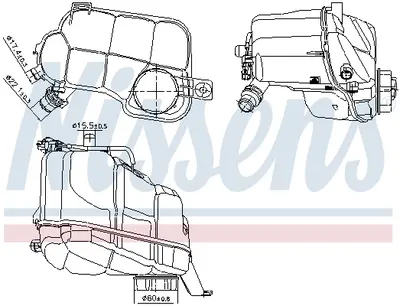 Vas expansiune cu senzor nivel potrivit VOLVO S60 II, S80 II, V60 I, V70 III 09.09-12.16