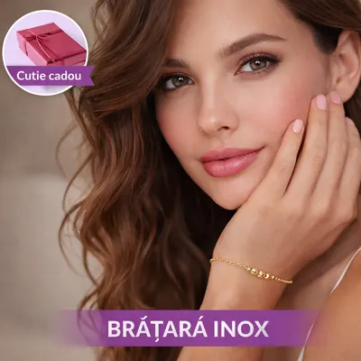 Bratara Inox Cu Margele, Auriu