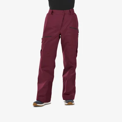 Pantalon Schi freeride FR100 Bordo Damă