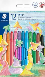 Pasteluri Staedtler Noris Club Twister 221 - 12 culori, cu corp de plastic