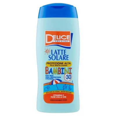 Lotiune cu Protectie Solara pentru Copii, Delice, SPF 30, cu Vitamina E, 250 ml