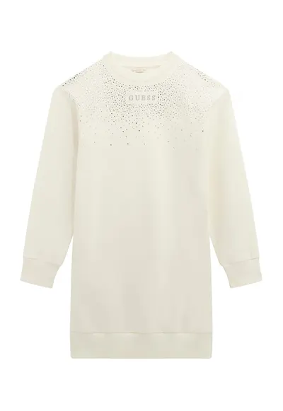 Rochie sport cu strasuri - Gri/Crem/Argintiu