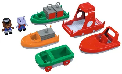 Set de joacă AquaPlay - 5 bărci cu 2 figurine