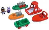 Set de joacă AquaPlay - 5 bărci cu 2 figurine
