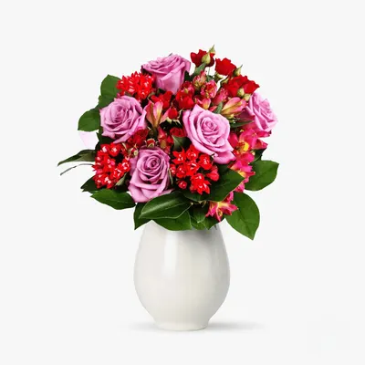 Buchet cu bouvardia si alstroemeria