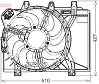 Ventilator radiator potrivit FIAT 500, 500 C, PANDA 1.0H 01.20-