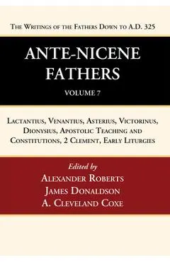 Ante-Nicene Fathers: Translations of the Writings of the Fathers Down to A.D. 325, Volume 7