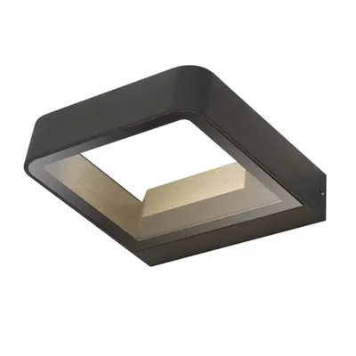 Aplica Malone Square Outdoor Wall Light Matt Grey Glass IP65 LED