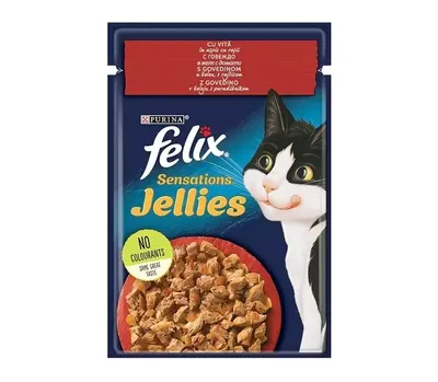 Felix Sensations Vita in Aspic cu Rosii, 85 g