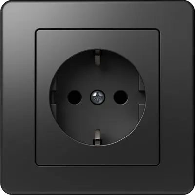 Ekonomik Priza SCHUKO 1P 16A ST IP20 Negru, TEM Modul TEM-VE10NB-B