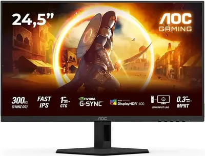 Monitor de gaming AOC - 25G4SRE, 24.5'', 300Hz, 1ms, IPS, Adaptive-Sync