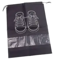 Săculeț non woven pentru încălțăminte cu închidere sfoară - gri