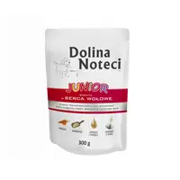 Hrana umeda pentru caini Dolina Noteci Premium Junior cu inima de vita 300 g