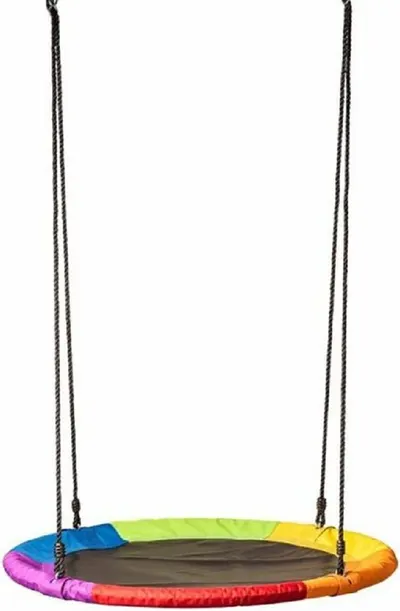 Leagan rotund pentru copii Woody - curcubeu, 100 cm
