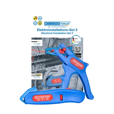 Set instalatii electrice nr. 2 set instalatii din doua piese include cleste dezizolator si cutit pentru cabluri