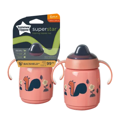 Cana Sippee cu protectie Bacshiled™ pentru +6 luni Roz, 300ml, Tommee Tippee