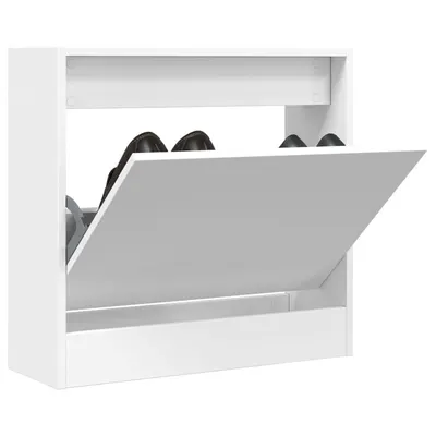 Gossi pantofar, alb, 60x21x57 cm, lemn prelucrat