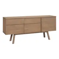 Comodă în culoare naturală din lemn de stejar 170x77x42 cm Cleardale – Rowico