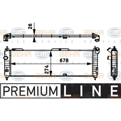 Radiator, racire motor HELLA 8MK 376 713-571