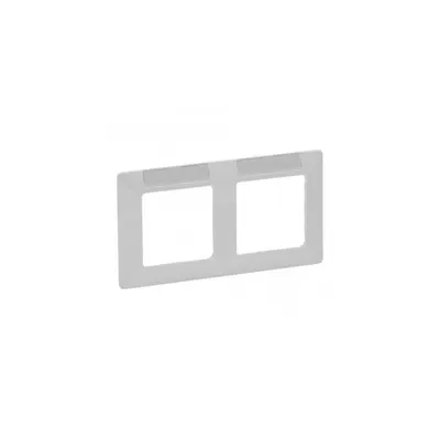 Plate Valena Life - cu label holder (horizontal) - 2 module - alb