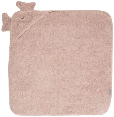 Prosop cu glugă Lorelli - Cu broderie, 90 x 90 cm, roz