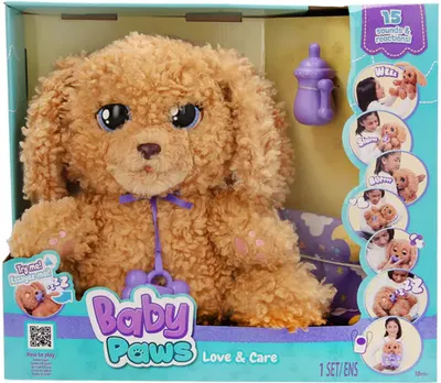 Jucărie de pluș interactivă IMC Toys - Câine bebe Baby Paws