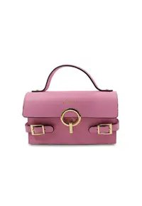 Geanta de mana din piele naturala Splendore Chic - Roz