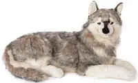 Jucărie de pluș Amek Toys - Lupul siberian, 70 cm