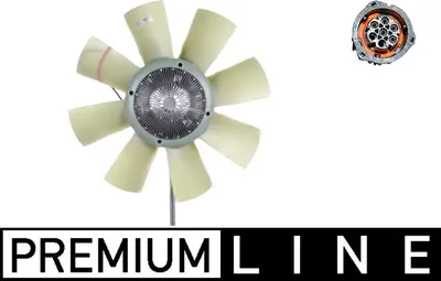 Cupla ventilator radiator (cu ventilator, 680mm, numar lame: 8) potrivit VOLVO FM, FM II, FM12 D11A-370-D13C500 08.98