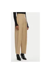 Pantaloni Dama - 305313515 - Bumbac - Bej - Bej