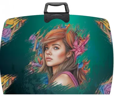 Geantă pentru desene tehnice Spree Art - Flower Girl, 38 х 55 cm