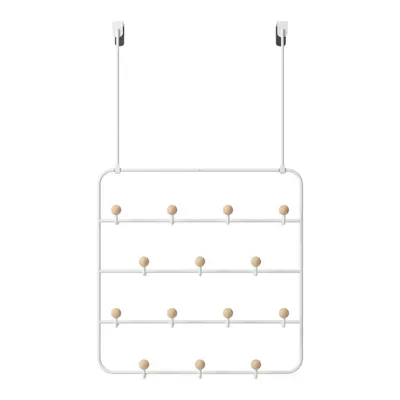 Cuier de ușă alb/în culoare naturală din metal 36 cm Estique – Umbra