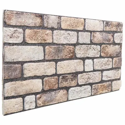 vidaXL Panouri de perete 10 buc. 100 x 50 cm Maro deschis Spumă EPS