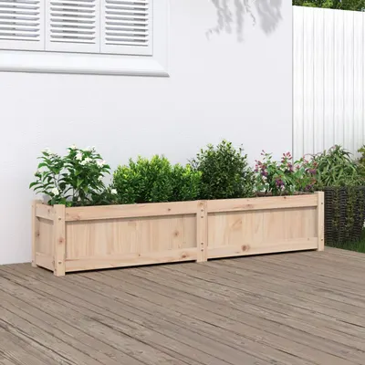 vidaXL Jardinieră de grădină, 150x31x31 cm, lemn masiv de pin