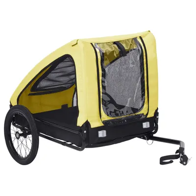 Gossi remorca de bicicleta pentru animale de companie, galben & negru