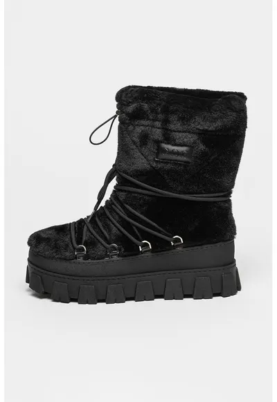Ghete cu talpa wedge - Negru