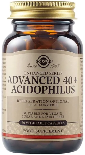 Advanced 40+ Acidophilus, 60 capsule vegetale, Solgar
